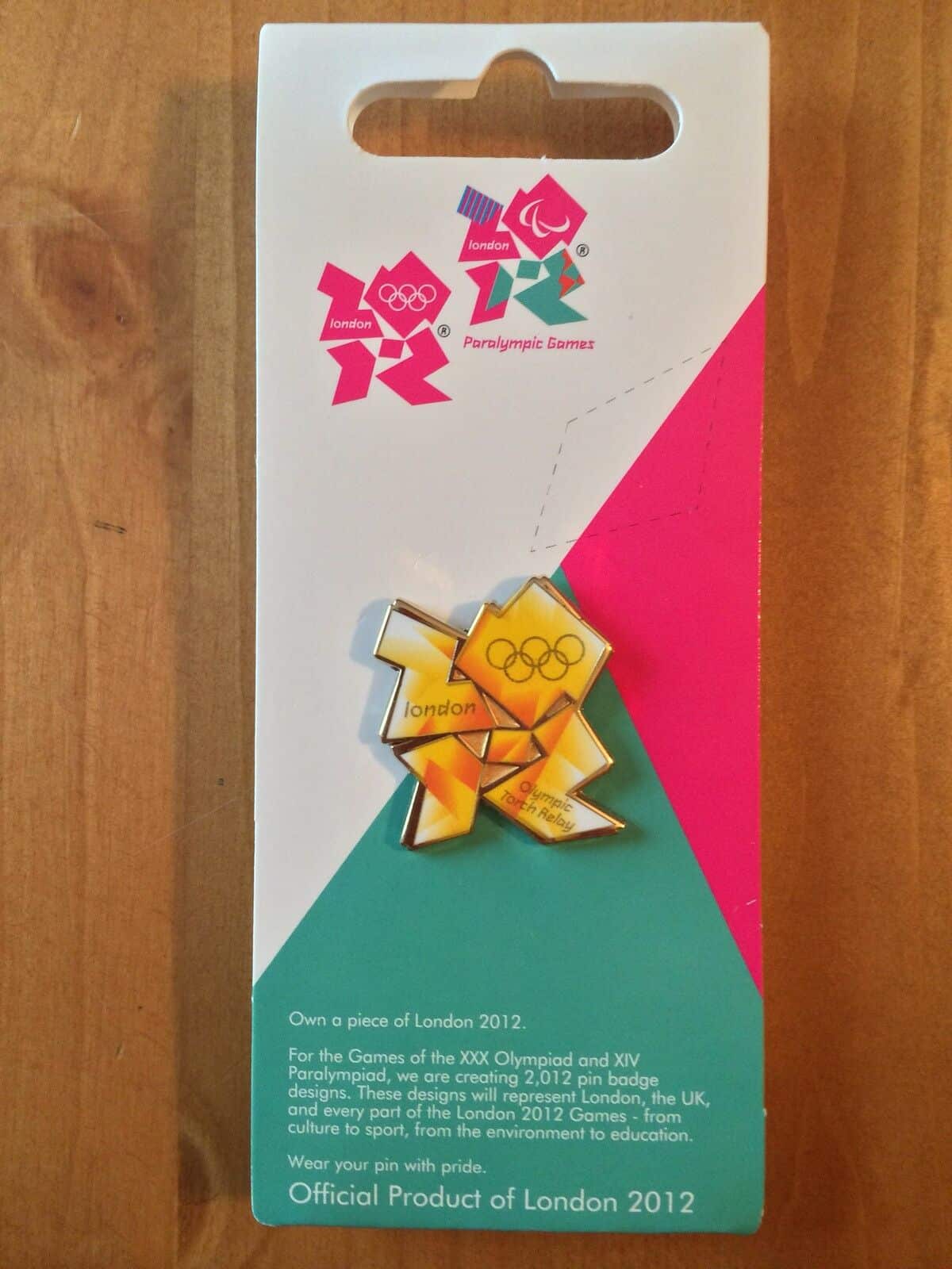 2012 London Olympics Torch Relay Badge Flame